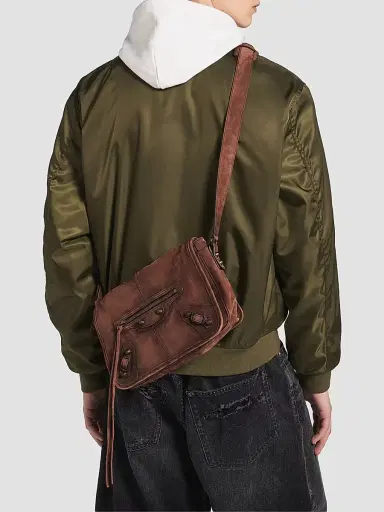 Balenciaga Men's Le City Flap Small Messenger Bag - Light Espresso | Thumbnail 3 Balenciaga Men's Le City Flap Small Messenger Bag - Light Espresso | Thumbnail 3