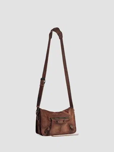 Balenciaga Men's Le City Flap Small Messenger Bag - Light Espresso | Thumbnail 4 Balenciaga Men's Le City Flap Small Messenger Bag - Light Espresso | Thumbnail 4