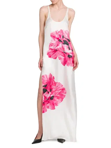 Stella McCartney Women's Poppy Silk Tank Maxi Dress | Thumbnail 2