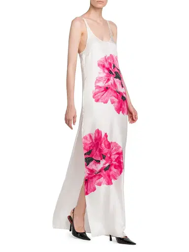 Stella McCartney Women's Poppy Silk Tank Maxi Dress | Thumbnail 4