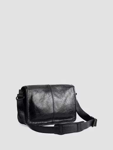 Balenciaga Men's Le City Flap Small Messenger Bag - Black | Thumbnail 4