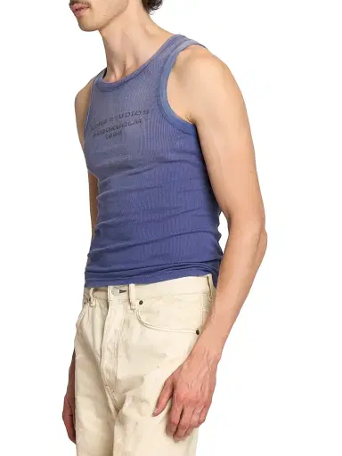 Acne Studios Men's Eitch Logo Rib-Knit Tank | Thumbnail 4