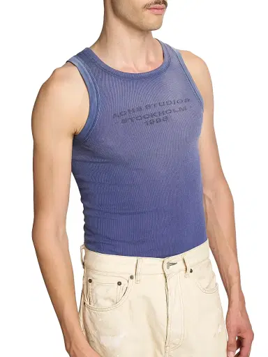 Acne Studios Men's Eitch Logo Rib-Knit Tank - Navy - Size XXL | Thumbnail 6 Acne Studios Men's Eitch Logo Rib-Knit Tank - Navy - Size XXL | Thumbnail 6