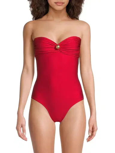 Shani Shemer Women's Nastya Sweetheart One-Piece Swimsuit - Scarlet Red | Thumbnail 3