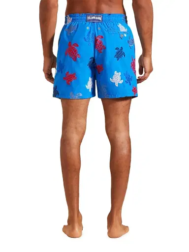Vilebrequin Men's Turtle Rounds Swim Trunks - Neon Blue - Size Small | Thumbnail 5 Vilebrequin Men's Turtle Rounds Swim Trunks - Neon Blue - Size Small | Thumbnail 5