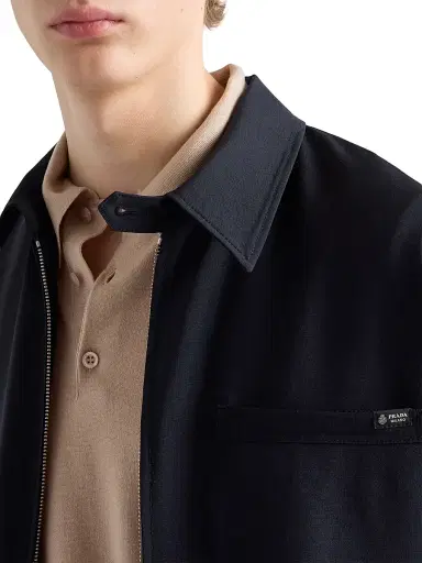 Prada Men's Mohair Wool Blouson Jacket - Blue - Size 36 | Thumbnail 4 Prada Men's Mohair Wool Blouson Jacket - Blue - Size 36 | Thumbnail 4