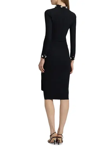 Chiara Boni La Petite Robe Women's Embellished Jersey Midi-Dress - Black - Size 8 | Thumbnail 5 Chiara Boni La Petite Robe Women's Embellished Jersey Midi-Dress - Black - Size 8 | Thumbnail 5