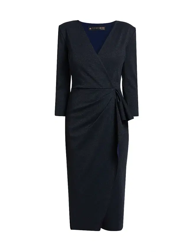 Chiara Boni La Petite Robe Women's Ruzur Wrap Cocktail Midi-Dress - Dark Midnight