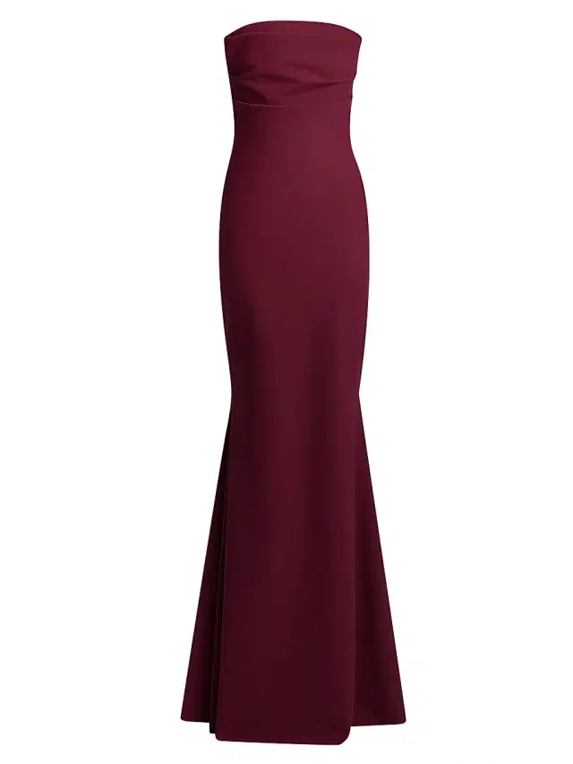 Chiara Boni La Petite Robe Women's Vepse Strapless Jersey Gown - Mahogany