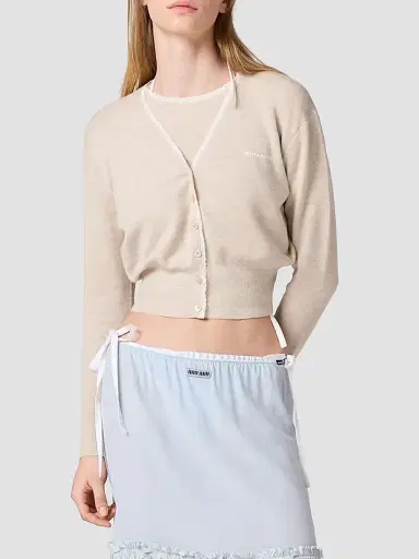 Miu Miu Women's Cashmere Cardigan | Thumbnail 2 Miu Miu Women's Cashmere Cardigan | Thumbnail 2