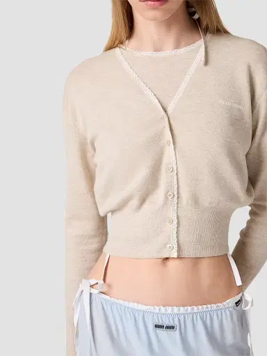 Miu Miu Women's Cashmere Cardigan | Thumbnail 5 Miu Miu Women's Cashmere Cardigan | Thumbnail 5