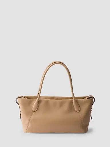 Prada Women's Leather Top Handle Bag - Medium Brown | Thumbnail 3