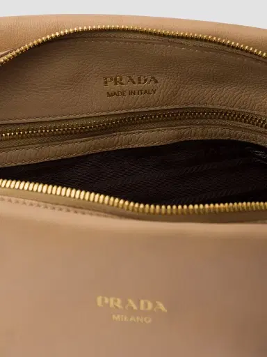 Prada Women's Leather Top Handle Bag - Medium Brown | Thumbnail 4