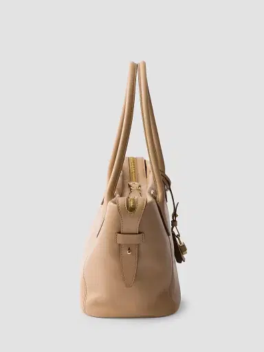 Prada Women's Leather Top Handle Bag - Medium Brown | Thumbnail 6