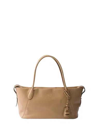 Prada Women's Leather Top Handle Bag - Medium Brown | Thumbnail 1
