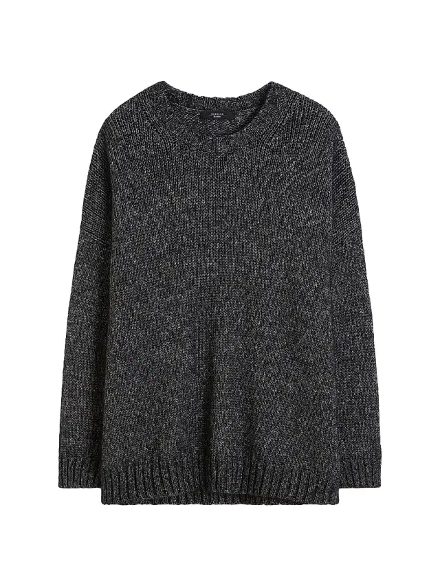 Weekend Max Mara Women's Oversized Mohair and Lurex Sweater - Dark Grey