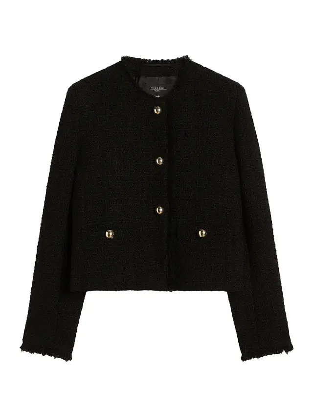 Weekend Max Mara Women's Wool Blend Crew Neck Jacket - Black