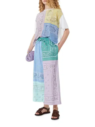 Weekend Max Mara Women's Printed Silk and Stretch Cotton Jersey T-Shirt - Multicolour - Size Small | Thumbnail 2
