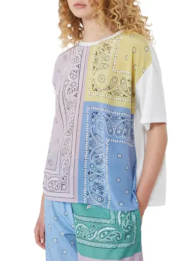 Weekend Max Mara Women's Printed Silk and Stretch Cotton Jersey T-Shirt - Multicolour - Size Small | Thumbnail 4