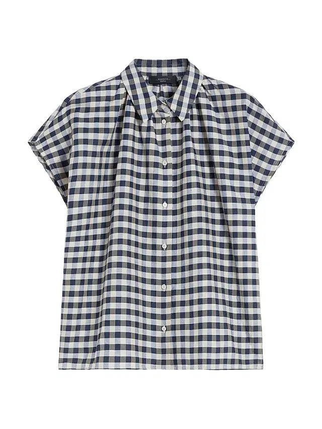 Weekend Max Mara Women's Cotton and Ramie Batavia Shirt - Navy