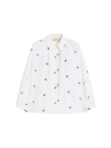 Weekend Max Mara Women's Poplin Shirt with Embroidery - White | Thumbnail 1