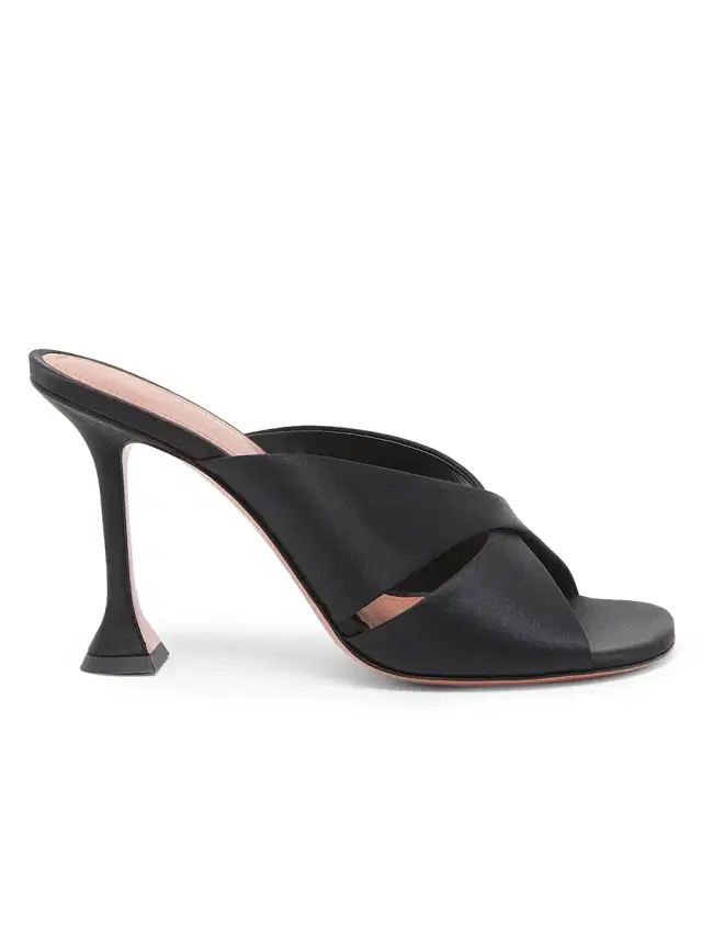 Amina Muaddi Women's Salma 95MM Satin Mules - Black Satin
