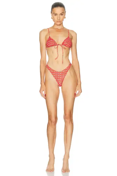 Heavy Manners Triangle Front Tie Bikini Top | Thumbnail 4
