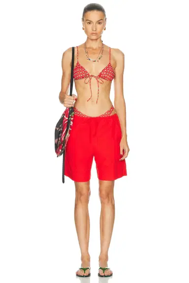 Heavy Manners Triangle Front Tie Bikini Top | Thumbnail 5