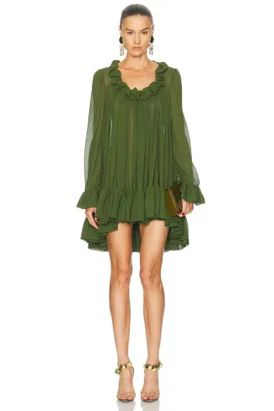 Saint Laurent Ruffled Dress | Thumbnail 1 Saint Laurent Ruffled Dress | Thumbnail 1