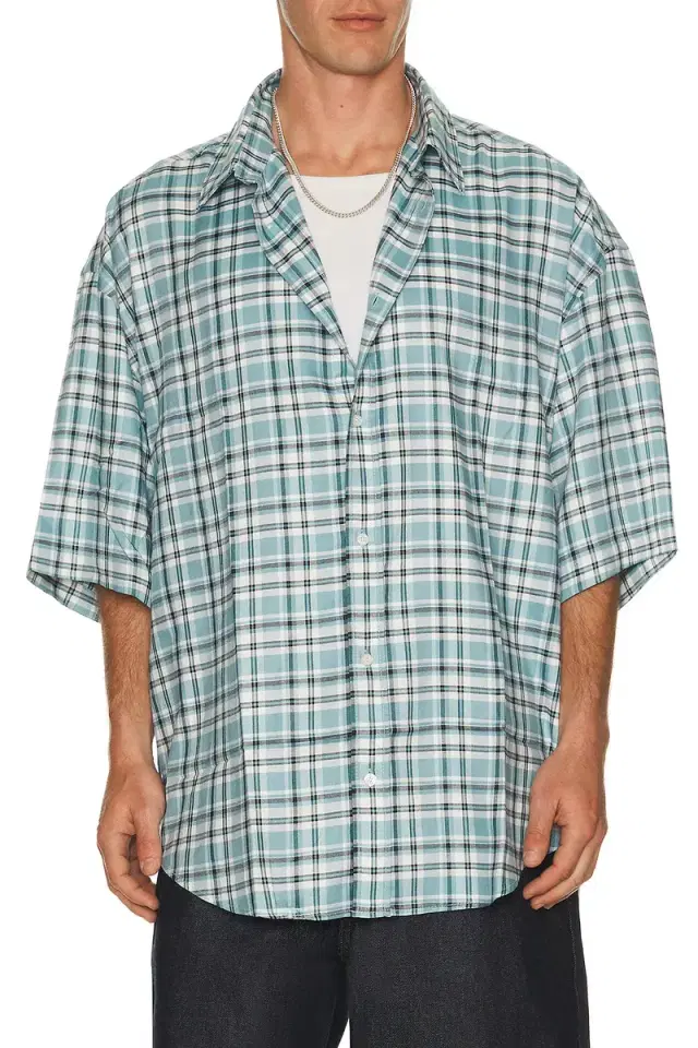 Acne Studios Fluid Check Flannel Midsummer Shirt