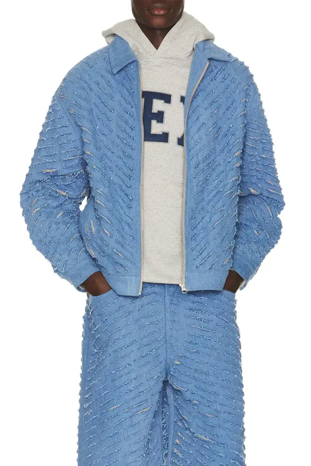 Pas Une Marque Cut Through Denim Jacket