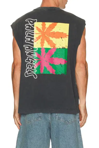 Palm Angels Palm Leaf Distressed Tank | Thumbnail 2 Palm Angels Palm Leaf Distressed Tank | Thumbnail 2