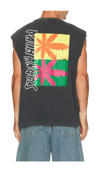 Palm Angels Palm Leaf Distressed Tank | Thumbnail 6 Palm Angels Palm Leaf Distressed Tank | Thumbnail 6