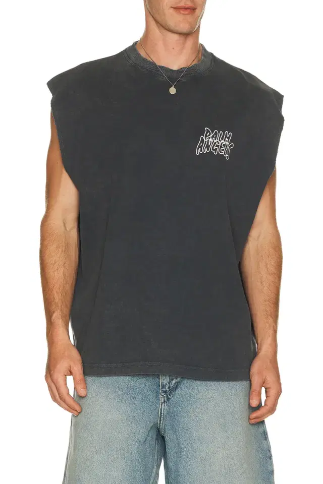 Palm Leaf Distressed Tank