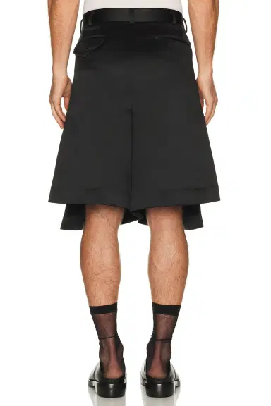 COMME des GARCONS BLACK Heavy Satin Tailored Shorts | Thumbnail 3