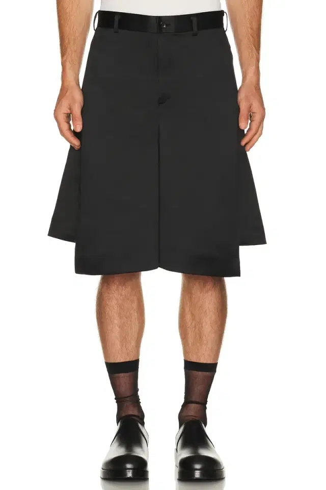 COMME des GARCONS BLACK Heavy Satin Tailored Shorts