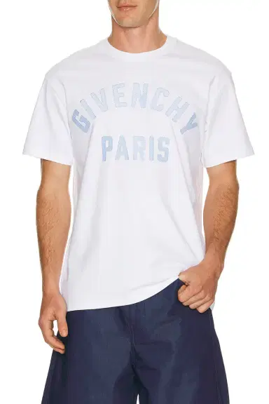 Givenchy Paris Applique Ribbon Regular Fit T-Shirt | Thumbnail 1