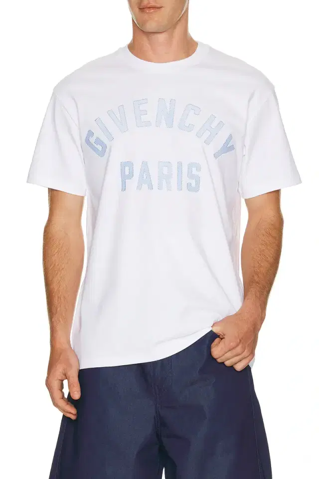 Givenchy Paris Applique Ribbon Regular Fit T-Shirt
