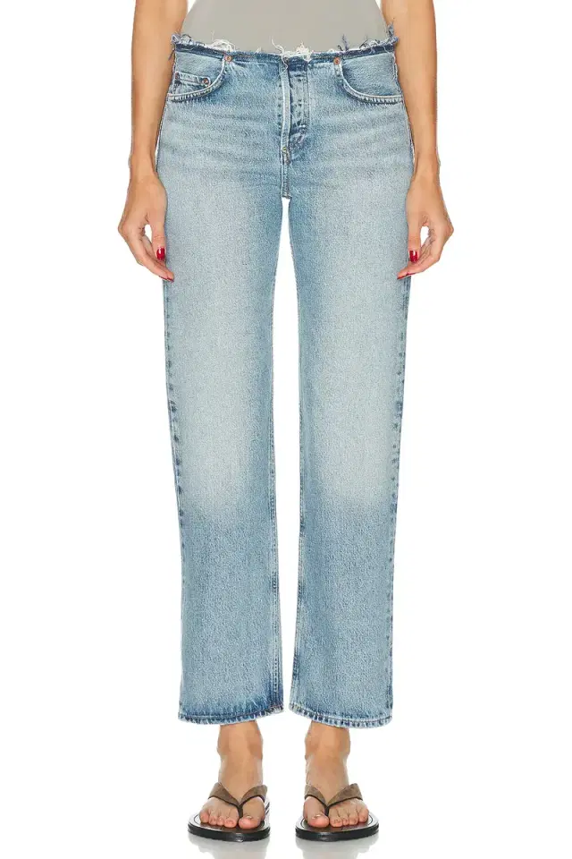 AGOLDE Fray Slim Crop