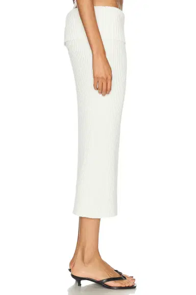 L'Academie Jordin Foldover Rib Midi Skirt | Thumbnail 3 L'Academie Jordin Foldover Rib Midi Skirt | Thumbnail 3
