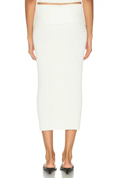 L'Academie Jordin Foldover Rib Midi Skirt | Thumbnail 4 L'Academie Jordin Foldover Rib Midi Skirt | Thumbnail 4