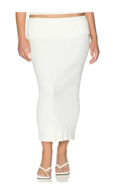 L'Academie Jordin Foldover Rib Midi Skirt | Thumbnail 8 L'Academie Jordin Foldover Rib Midi Skirt | Thumbnail 8