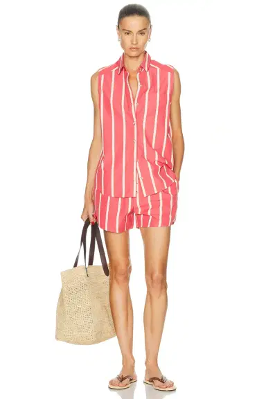 DONNI. The Pop Sleeveless Striped Top | Thumbnail 4