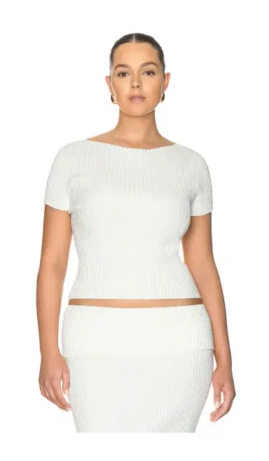 L'Academie Jordin Short Sleeve Rib Top | Thumbnail 6 L'Academie Jordin Short Sleeve Rib Top | Thumbnail 6