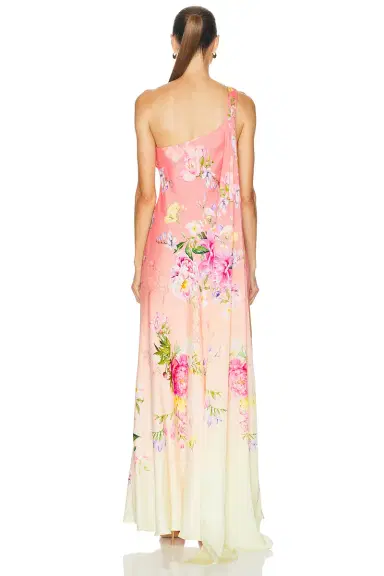 Hemant & Nandita Avya Sash One Shoulder Dress | Thumbnail 4