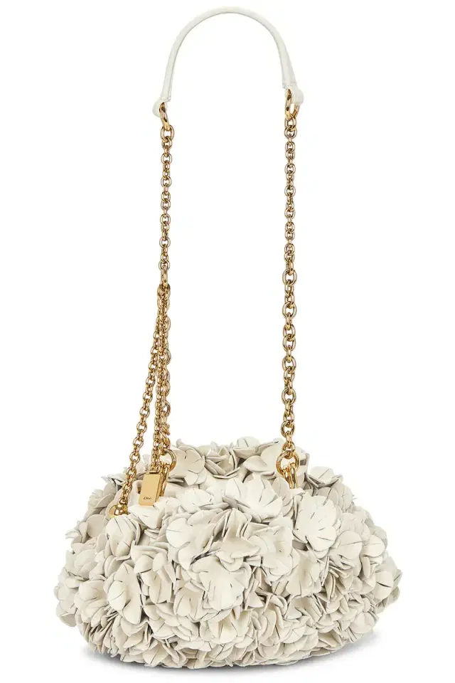Chloé Pliss Leather Flower Shoulder Bag