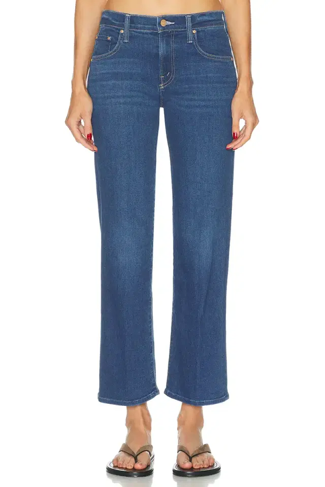 MOTHER The Mid Rise Rambler Zip Flood Jeans