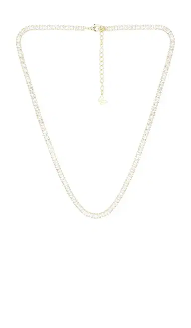 By Adina Eden Cz Baguette All Around Tennis Necklace | Thumbnail 1 By Adina Eden Cz Baguette All Around Tennis Necklace | Thumbnail 1
