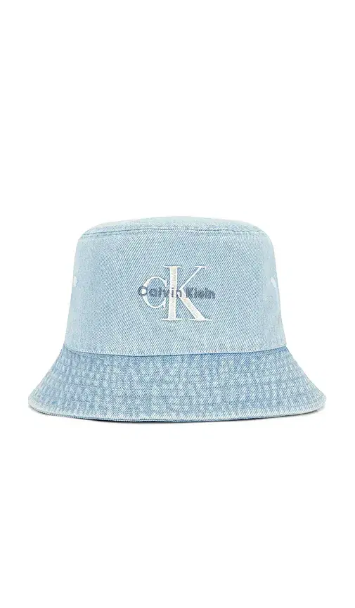 Calvin Klein Monologo Embroidery Denim Bucket Hat