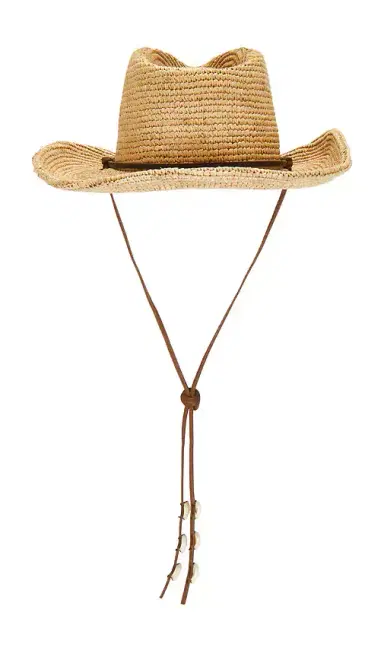 Hemlock Hat Co Packable Raffia Cowboy Hat | Thumbnail 2